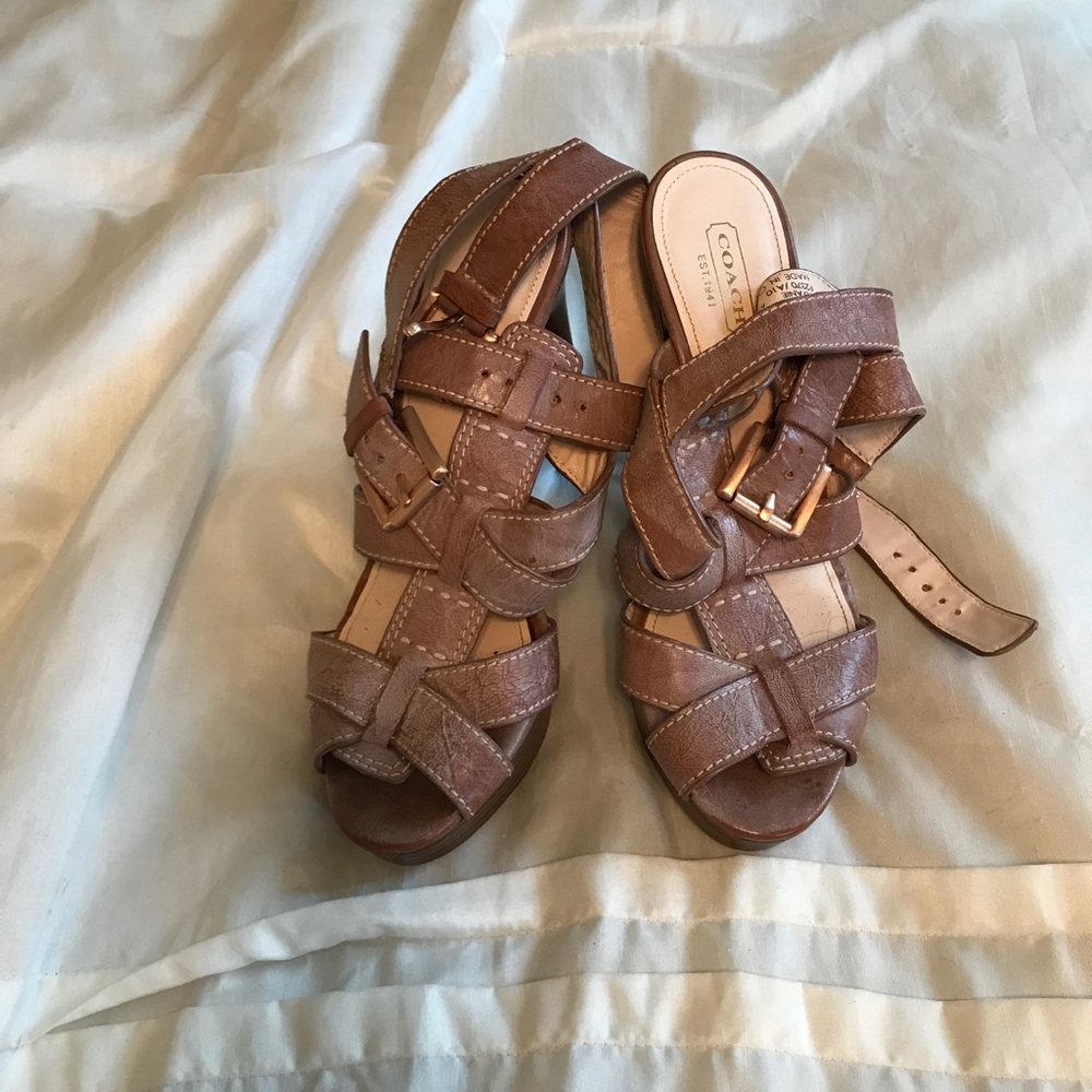 Coach nude heels